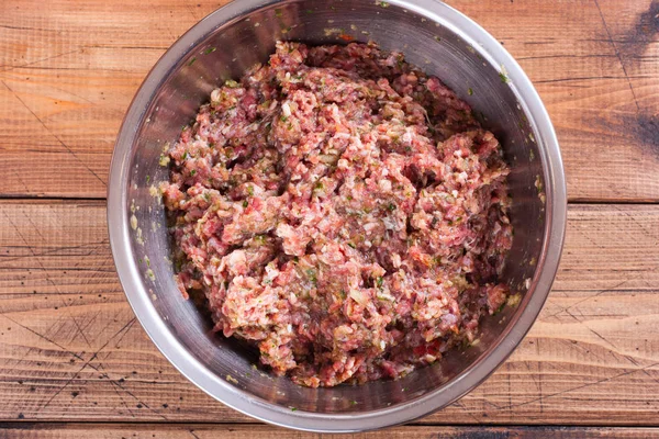 Step Step Cooking Lamagio Armenian Lamb Scones Step Cooking Mince — Stock Photo, Image