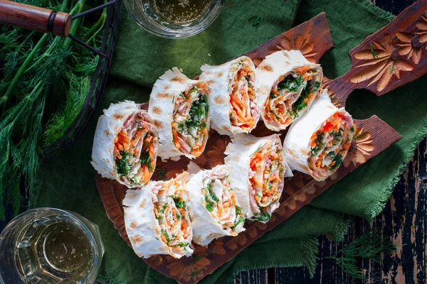 Kore havuç Pide Ekmek rulo, yatay