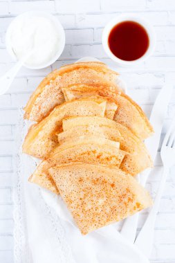 Güzel File krep, üstten görünüm, seçici odak