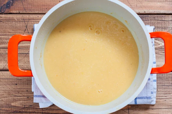 Püresi patates çorbası pastırmalı, adım adım hazırlanması adım 7 - püre çorbası, üstten görünüm