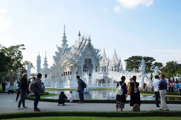 Chiang Rai Thailand December 2017 View Wat Rong Khun White — Stock Photo, Image