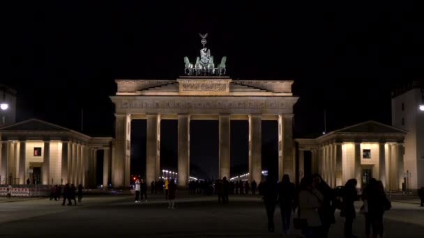 Brandenburg Gate Pariser Platz Berlin Germany February 2018 Відео Кліп — стокове відео