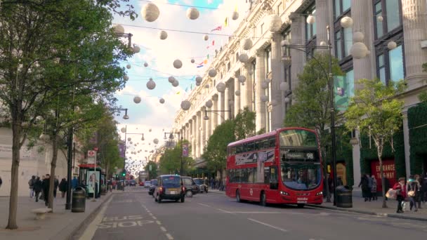 Πολυκατάστημα Selfridges Oxford Street Λονδίνο Αγγλία Νοεμβρίου 2017 Βίντεο Της — Αρχείο Βίντεο