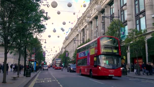 Selfridges Department Store Oxford Street Londyn Anglia Listopada 2017 Wideo — Wideo stockowe