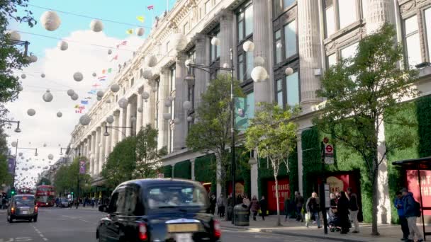 Selfridges Department Store Oxford Street Londra Inghilterra Novembre 2017 Video — Video Stock