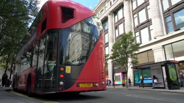 Selfridges Áruház Oxford Street London England Szeptember 2018 Videó Forgalom — Stock videók