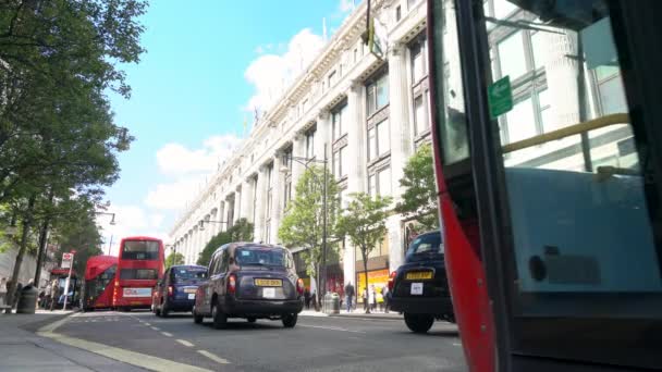Warenhuis Selfridges Oxford Street Londen Engeland September 2018 Langzaam Bewegende — Stockvideo