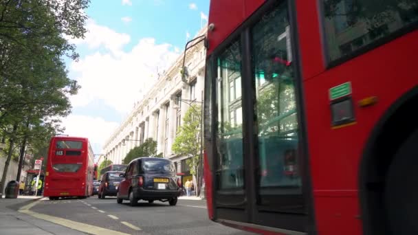 Warenhuis Selfridges Oxford Street Londen Engeland September 2018 Traag Bewegende — Stockvideo