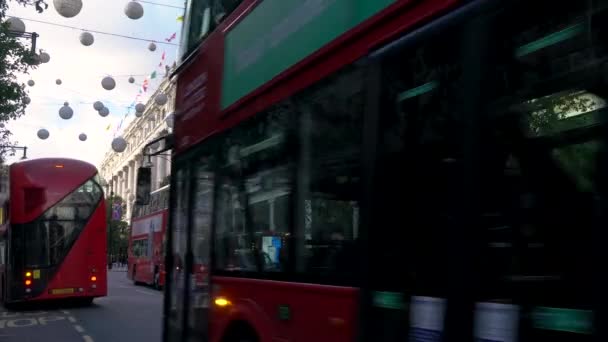 Selfridges Áruház Oxford Street London Anglia November 2017 Videó Forgalom — Stock videók