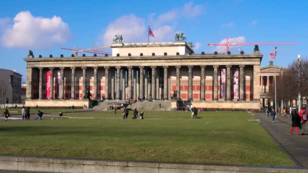 Altes Museum Berlinie Wyspę Muzeów Berlin Niemcy Lutego 2018 Berlin — Wideo stockowe