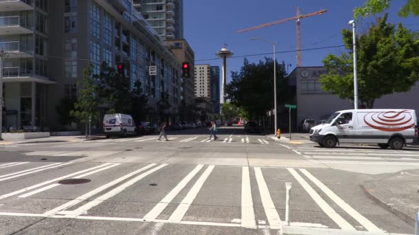 Ver Abajo Sexth Avenue Seattle Washington Usa Julio 2019 Junction — Vídeo de stock