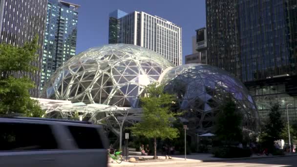 Time Lapse Amazon Traffic Sexth Avenue Seattle Washington Agosto 2019 — Vídeos de Stock