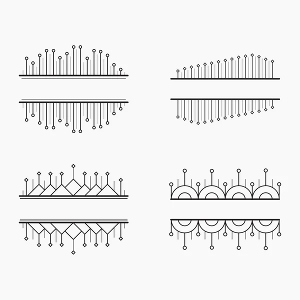 Vector set van eenvoudige elegante geometrische lineaire banners — Stockvector