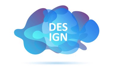 Dinamik formlar, mavi renkler, soyut modern grafik öğesi