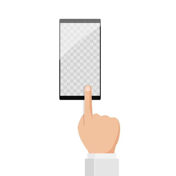 Finger Tocando Ilustração Smartphone Commerce Commerce Venda Compras Line Mensagem — Fotografia de Stock