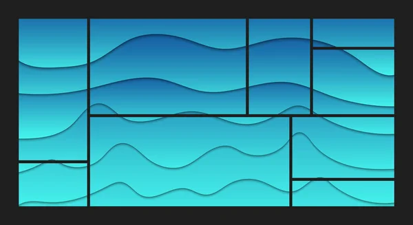 Blaue Abstrakte Flüssige Formen Hintergrund Layout Modernes Webdesign — Stockfoto