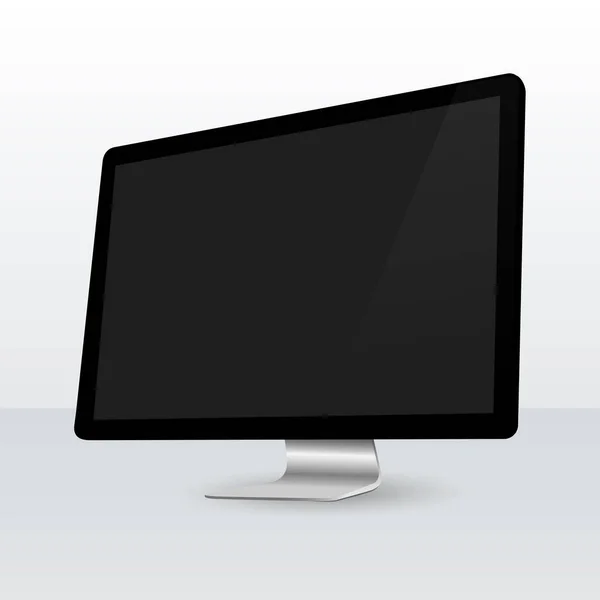 Realistyczna Makieta Monitora Komputerowego Odizolowany Ekran Komputera Ilustracja Makiety — Zdjęcie stockowe