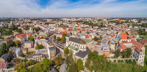 Lublin Eski Şehir Panoraması Lublin Kuşun Gözünden Görülüyor Lublin Şehrinin — Stok fotoğraf