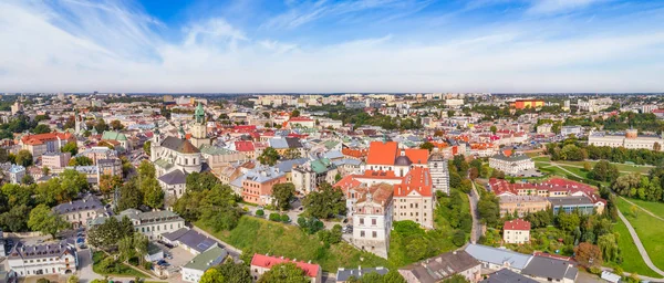 Люблин Высоты Птичьего Полета Панорама Старого Города Пейзаж Туристической Части — стоковое фото