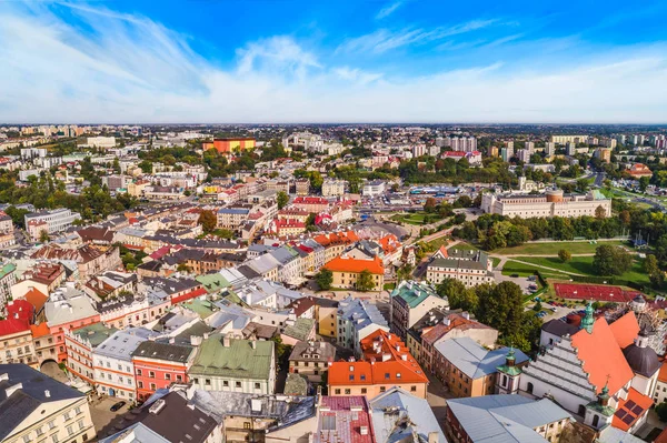 Lublin Bird Eye View Lublin Old City Seen Air Tourist — Stock Photo, Image