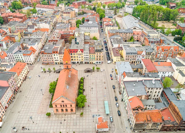 Torun Daki Yeni Şehir Meydanı Havadan Manzara Havadan Eski Şehrin — Stok fotoğraf