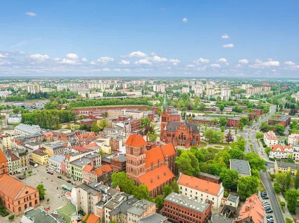 Aerial Landscape Torun Old Town View Air — Stock Photo, Image