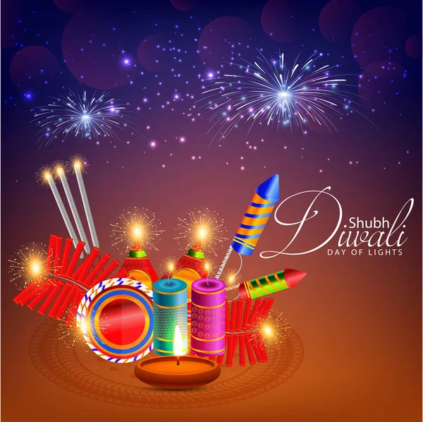 Ilustración Diseño Creativo Para Shubh Diwali Shubh Deepawali — Vector de stock