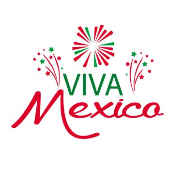 Viva Mexico 'nun yaratıcı vektör illüstrasyonu, geleneksel Meksika tatili, vektör illüstrasyonu
