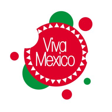 Viva Mexico 'nun yaratıcı vektör illüstrasyonu, geleneksel Meksika tatili, vektör illüstrasyonu