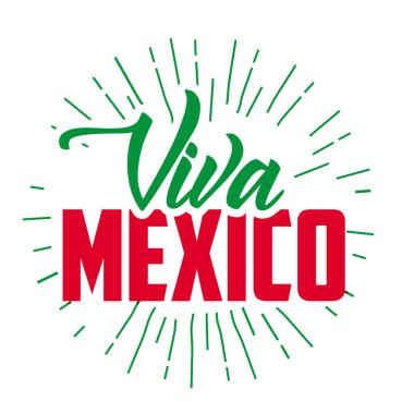Viva Mexico 'nun yaratıcı vektör illüstrasyonu, geleneksel Meksika tatili, vektör illüstrasyonu