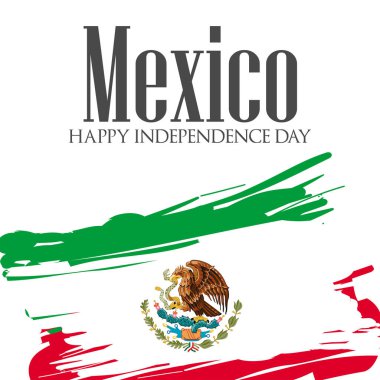Viva Mexico, geleneksel Meksika tatili, vektör çizimi