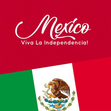 Viva Mexico, geleneksel Meksika tatili, vektör çizimi