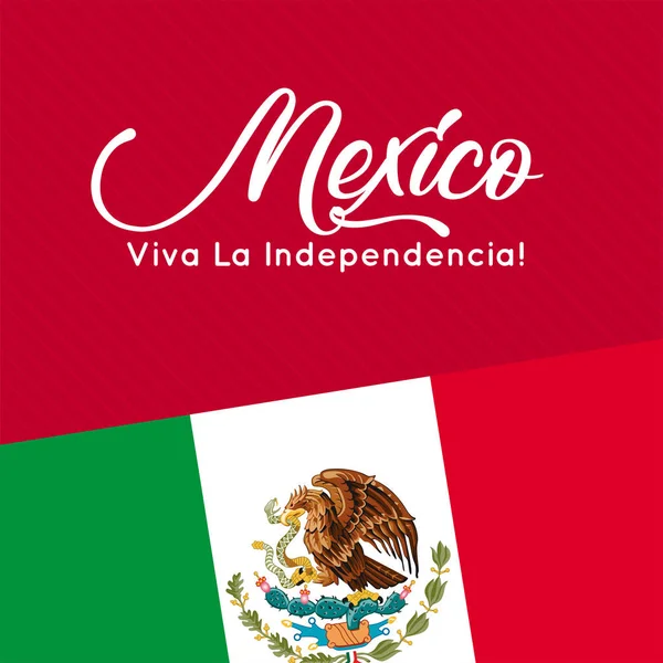 Viva Messico Tradizionale Frase Messicana Vacanza Lettering Vettoriale Illustrazione — Vettoriale Stock