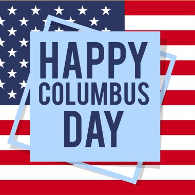 Columbus günü kutlu olsun. Eğilim hat. Vektör çizim. Büyük tatil hediye kartı veya başlık sayfası veya poster