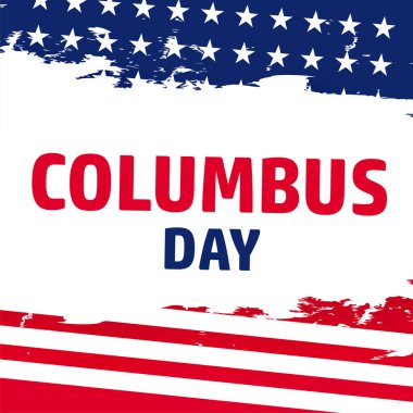 Columbus günü kutlu olsun. Eğilim hat. Vektör çizim. Büyük tatil hediye kartı veya başlık sayfası veya poster