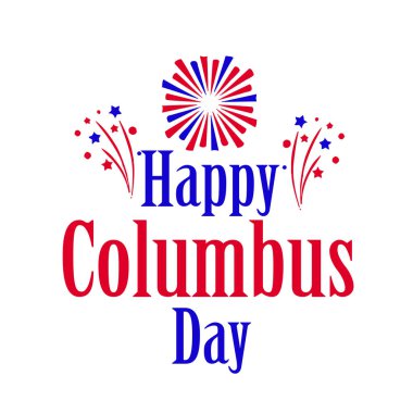 Columbus günü kutlu olsun. Eğilim hat. Vektör çizim. Büyük tatil hediye kartı veya başlık sayfası veya poster