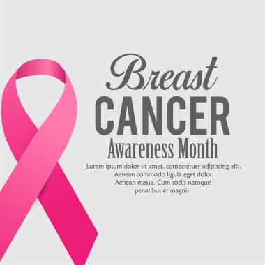 Vektör Meme Kanseri Bilinçlendirme hat afiş tasarımı. İnme pembe kurdele. Ekim kanser farkındalık ayıdır.