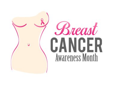 Vektör Meme Kanseri Bilinçlendirme hat afiş tasarımı. İnme pembe kurdele. Ekim kanser farkındalık ayıdır.