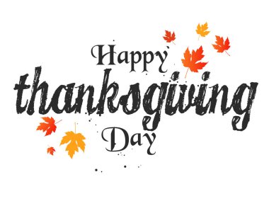 Vektör çizimi. Tebrik kartları ve arka plan tasarım şablonu kutlaması posterleri için Şükran Günü tipografi vektör tasarımınız kutlu olsun. Mutlu Şükran Günü yazıları, mektuplar..