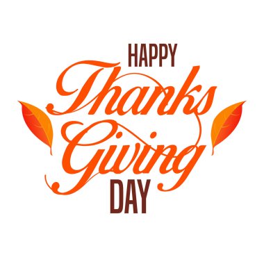 Vektör çizimi. Tebrik kartları ve arka plan tasarım şablonu kutlaması posterleri için Şükran Günü tipografi vektör tasarımınız kutlu olsun. Mutlu Şükran Günü yazıları, mektuplar..