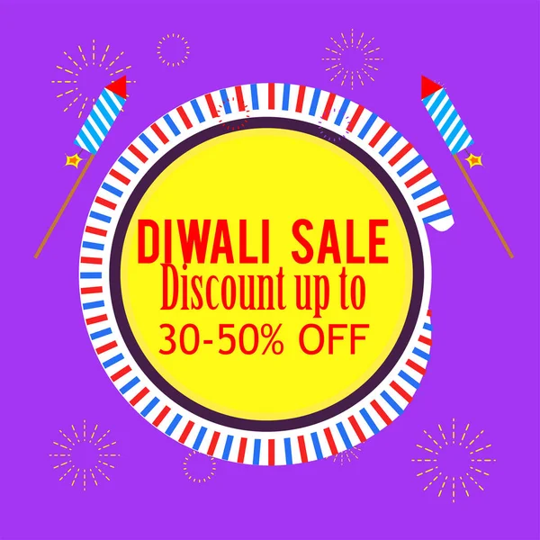 Cartaz Diwali Feliz Cabeçalho Banner Design Cartão Saudação Com Ilustração — Vetor de Stock