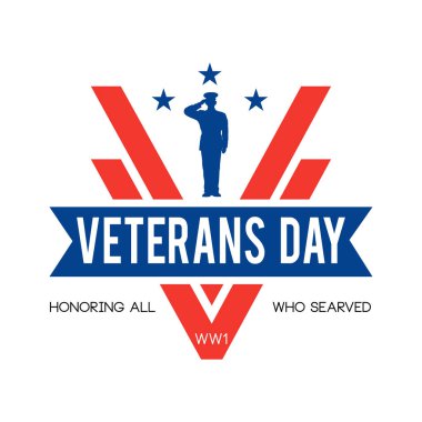 Gaziler günü yaratıcı vektör Illustration. Tüm görev yapan onurlandıran.