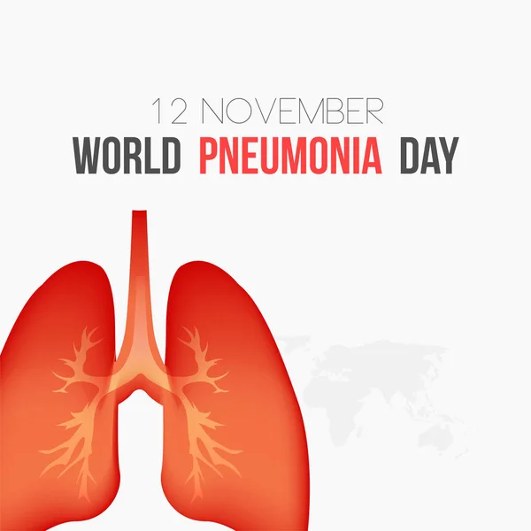 Ilustração Mundial Vetor Dia Pneumonia Campanha Médica Saúde —  Vetores de Stock