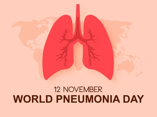 Ilustração Mundial Vetor Dia Pneumonia Campanha Médica Saúde —  Vetores de Stock