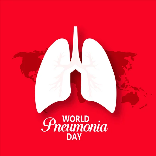 Ilustração Mundial Vetor Dia Pneumonia Campanha Médica Saúde —  Vetores de Stock