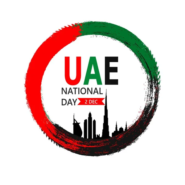 Uae Unabhängigkeitstag Vektor Illustration Vereinigte Arabische Emirate Nationalfeiertag — Stockvektor