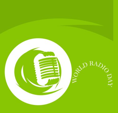 Dünya Radyo günü Şubat 13 arka plan - vektör