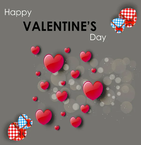 Feliz Día San Valentín Tarjeta Felicitación Ilustración Vectorial Hermoso Amor — Vector de stock