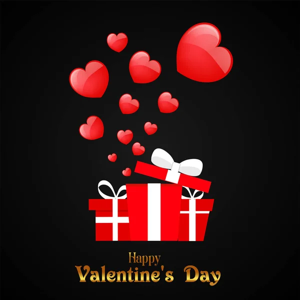 Feliz Día San Valentín Tarjeta Felicitación Ilustración Vectorial Hermoso Amor — Vector de stock