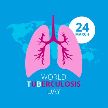 Bir arka plan vektör Illustration dünya tüberküloz günü için. -Vektör